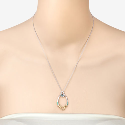0.15 Carat Genuine Emerald .925 Sterling Silver Pendant Bids.com