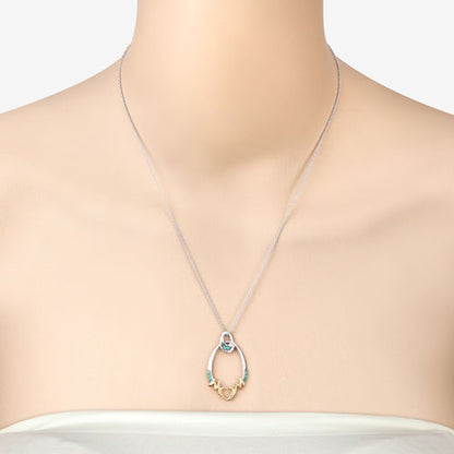 0.15 Carat Genuine Emerald .925 Sterling Silver Pendant Bids.com