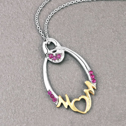 0.18 Carat Genuine Ruby .925 Sterling Silver Pendant Bids.com