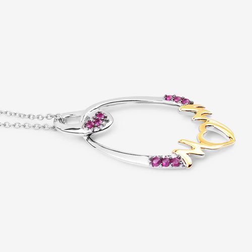 0.18 Carat Genuine Ruby .925 Sterling Silver Pendant Bids.com