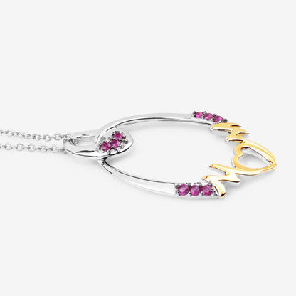 0.18 Carat Genuine Ruby .925 Sterling Silver Pendant Bids.com