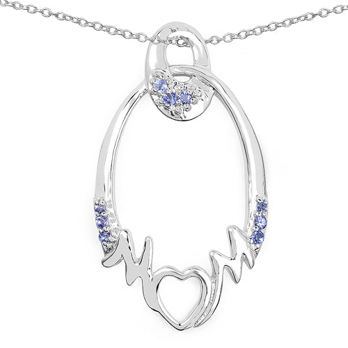 0.18 Carat Genuine Tanzanite .925 Sterling Silver Pendant Bids.com