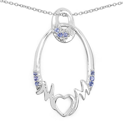 0.18 Carat Genuine Tanzanite .925 Sterling Silver Pendant Bids.com
