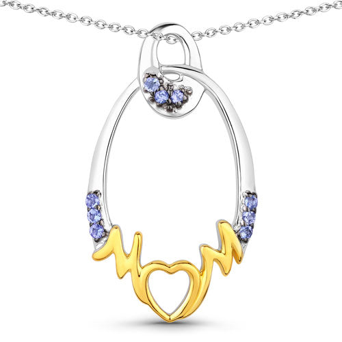 0.18 Carat Genuine Tanzanite .925 Sterling Silver Pendant Bids.com