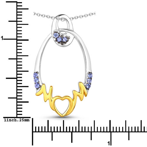 0.18 Carat Genuine Tanzanite .925 Sterling Silver Pendant Bids.com