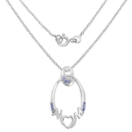 0.18 Carat Genuine Tanzanite .925 Sterling Silver Pendant Bids.com