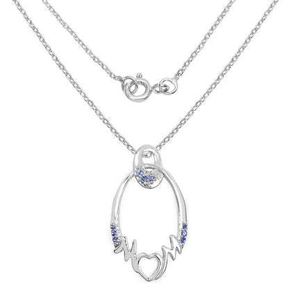 0.18 Carat Genuine Tanzanite .925 Sterling Silver Pendant Bids.com