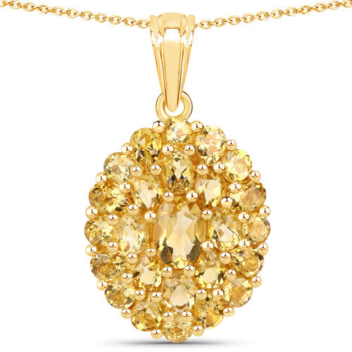 4.16 Carat Genuine Citrine .925 Sterling Silver Pendant Bids.com