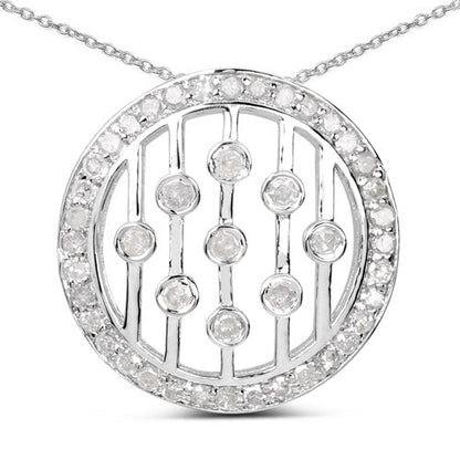 0.53 Carat Genuine White Diamond .925 Sterling Silver Pendant Bids.com
