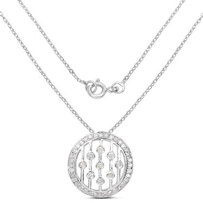 0.53 Carat Genuine White Diamond .925 Sterling Silver Pendant Bids.com