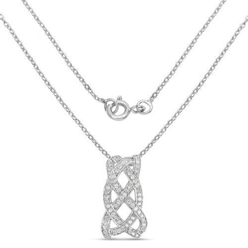 0.54 Carat Genuine White Diamond .925 Sterling Silver Pendant Bids.com
