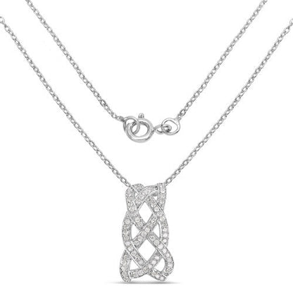0.54 Carat Genuine White Diamond .925 Sterling Silver Pendant Bids.com