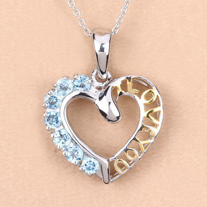 0.84 Carat Genuine Swiss Blue Topaz .925 Sterling Silver Pendant Bids.com