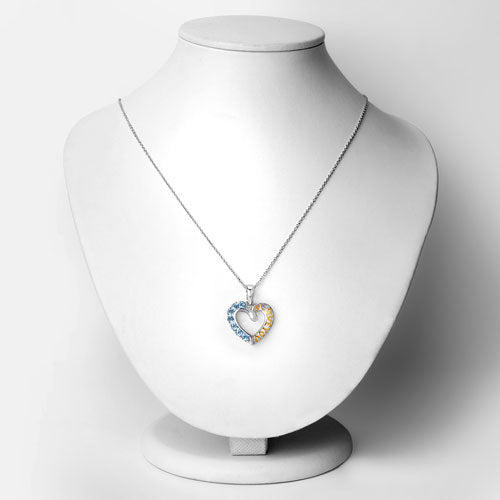 0.84 Carat Genuine Swiss Blue Topaz .925 Sterling Silver Pendant Bids.com