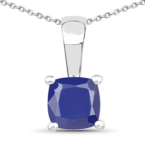 1.80 Carat Genuine Emerald, Glass Filled Ruby & Glass Filled Sapphire .925 Sterling Silver Pendant Bids.com