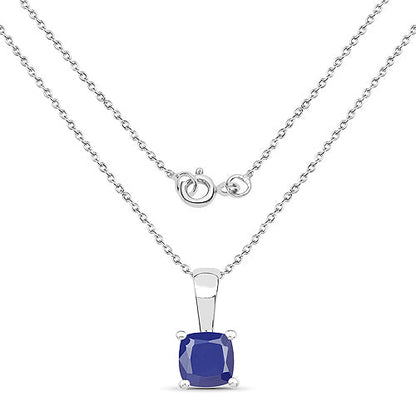 1.80 Carat Genuine Emerald, Glass Filled Ruby & Glass Filled Sapphire .925 Sterling Silver Pendant Bids.com
