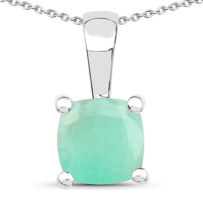 3.00 Carat Genuine Emerald, Glass Filled Ruby & Glass Filled Sapphire .925 Sterling Silver Pendant Bids.com