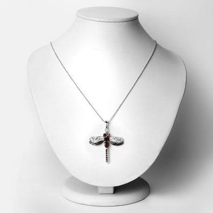 2.29 Carat Genuine Garnet and White Topaz .925 Sterling Silver Pendant Bids.com
