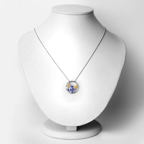 1.33 Carat Genuine Tanzanite and White Topaz .925 Sterling Silver Pendant Bids.com