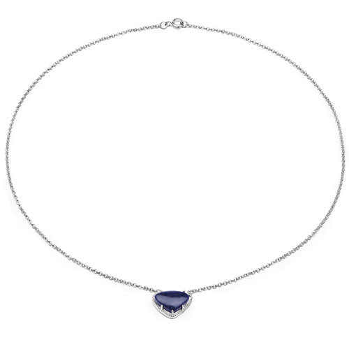3.92 Carat Genuine Blue Aventurine .925 Sterling Silver Pendant Bids.com