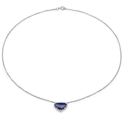 3.92 Carat Genuine Blue Aventurine .925 Sterling Silver Pendant Bids.com