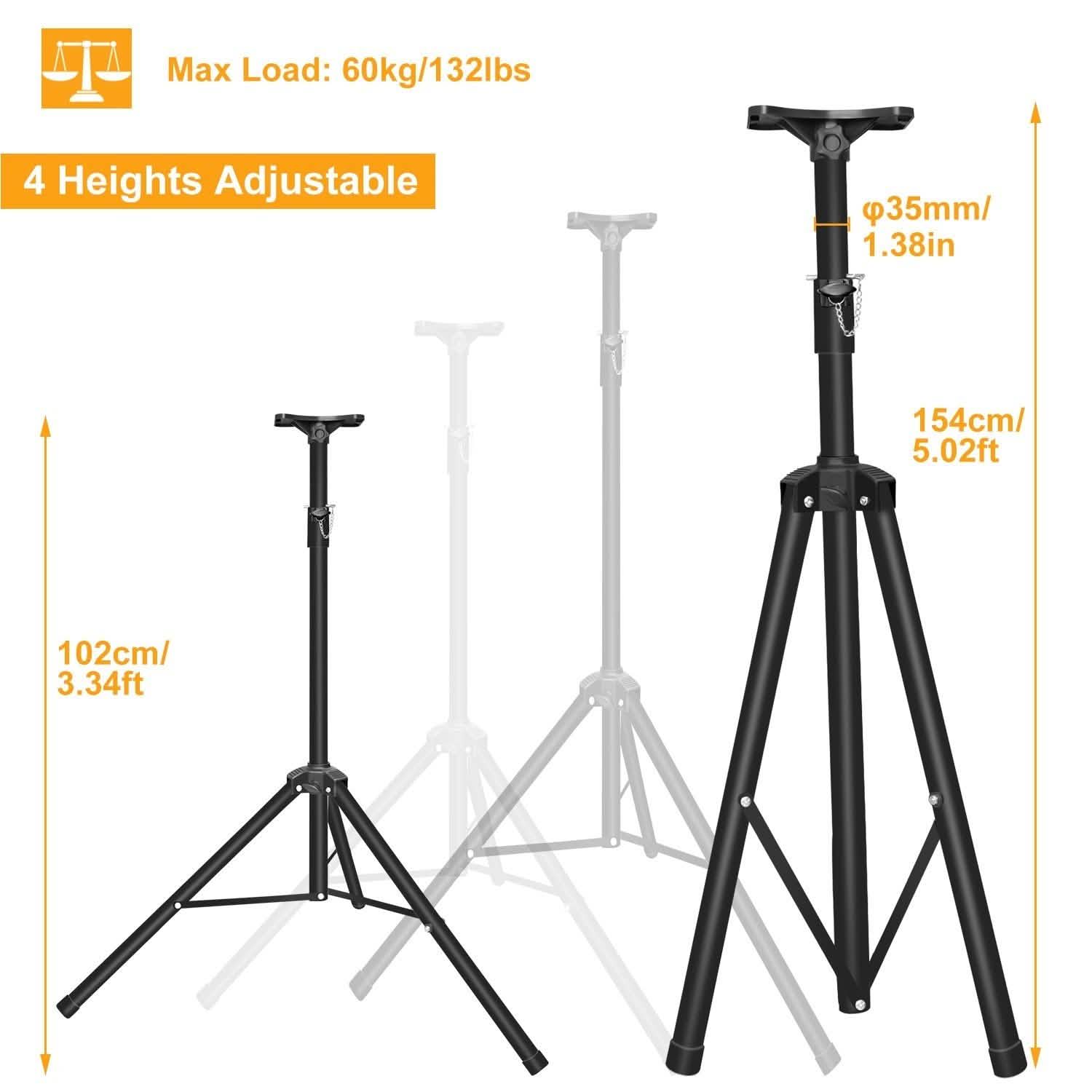 Pa Speaker Tripod Stand Heavy Duty Height Extendable Adjustable Pole Mount Rack DailySale