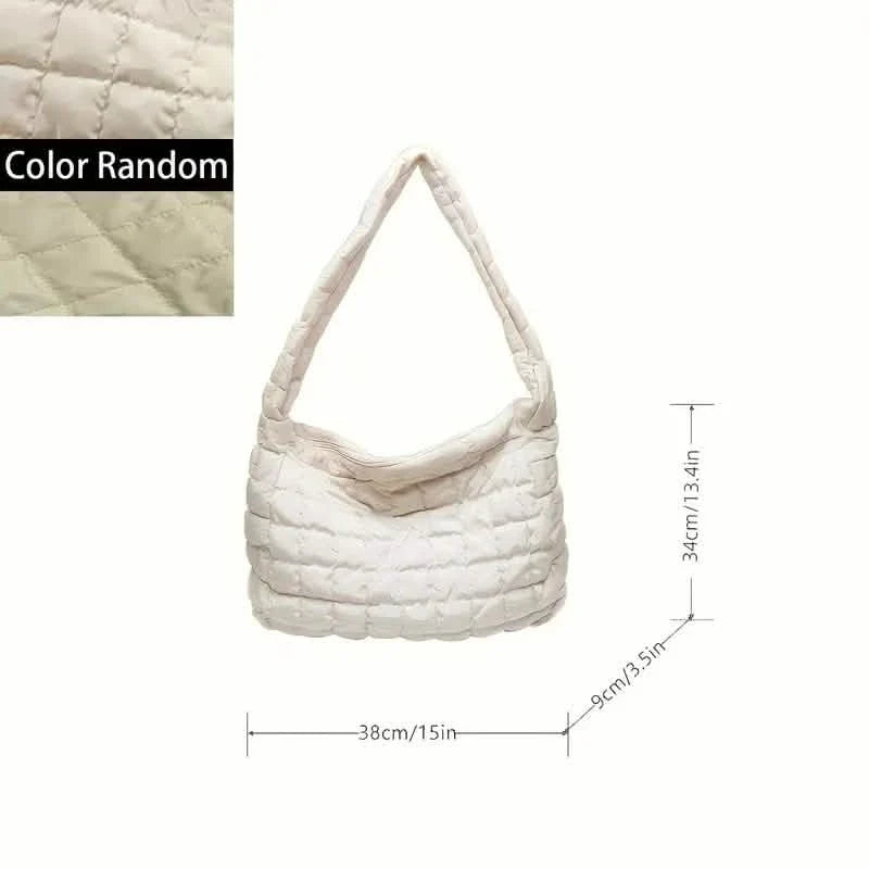 Padded Argyle Quilted Crossbody Hobo Bag DailySale