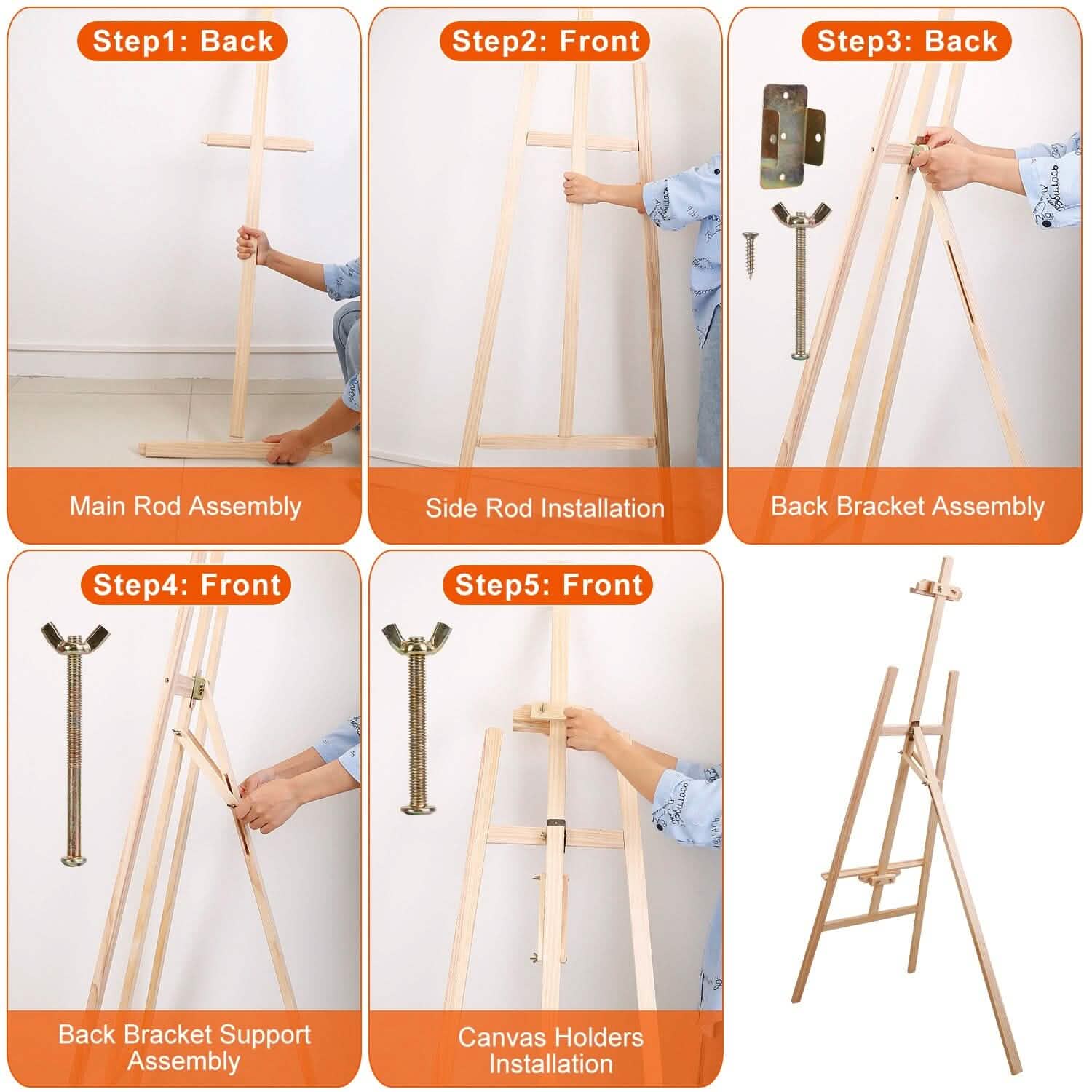 Painting Easel Stand Wooden Inclinable A Frame Tripod DailySale