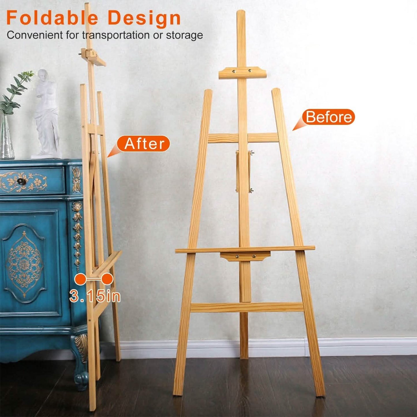 Painting Easel Stand Wooden Inclinable A Frame Tripod DailySale