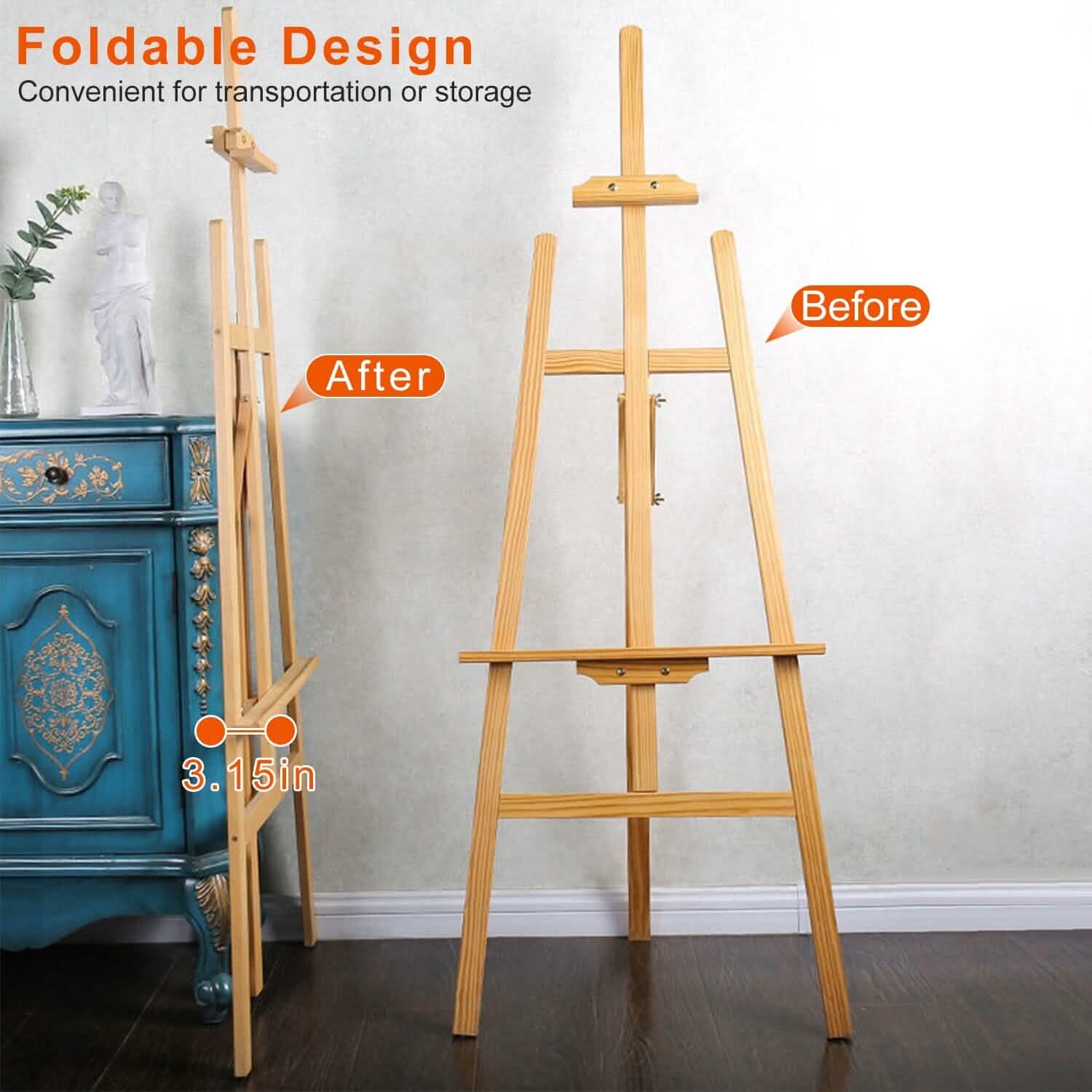 Painting Easel Stand Wooden Inclinable A Frame Tripod DailySale