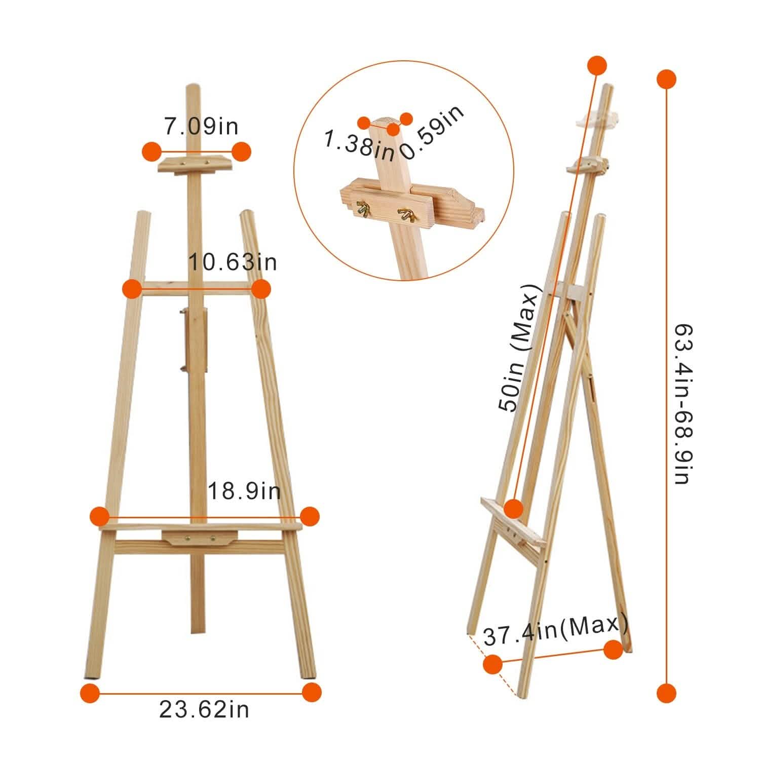 Painting Easel Stand Wooden Inclinable A Frame Tripod DailySale