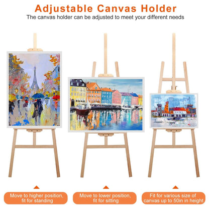 Painting Easel Stand Wooden Inclinable A Frame Tripod DailySale