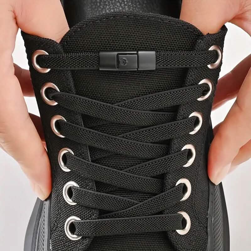 Pair of Free-Tie Shoelaces with 2 Buckles DailySale