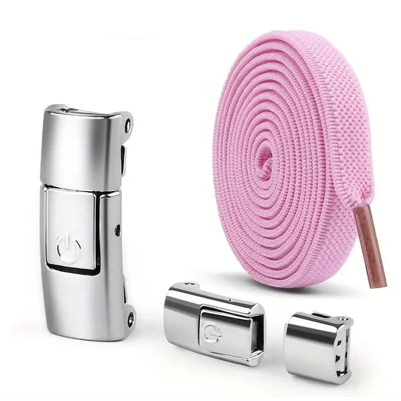 Pair of Free-Tie Shoelaces with 2 Buckles DailySale