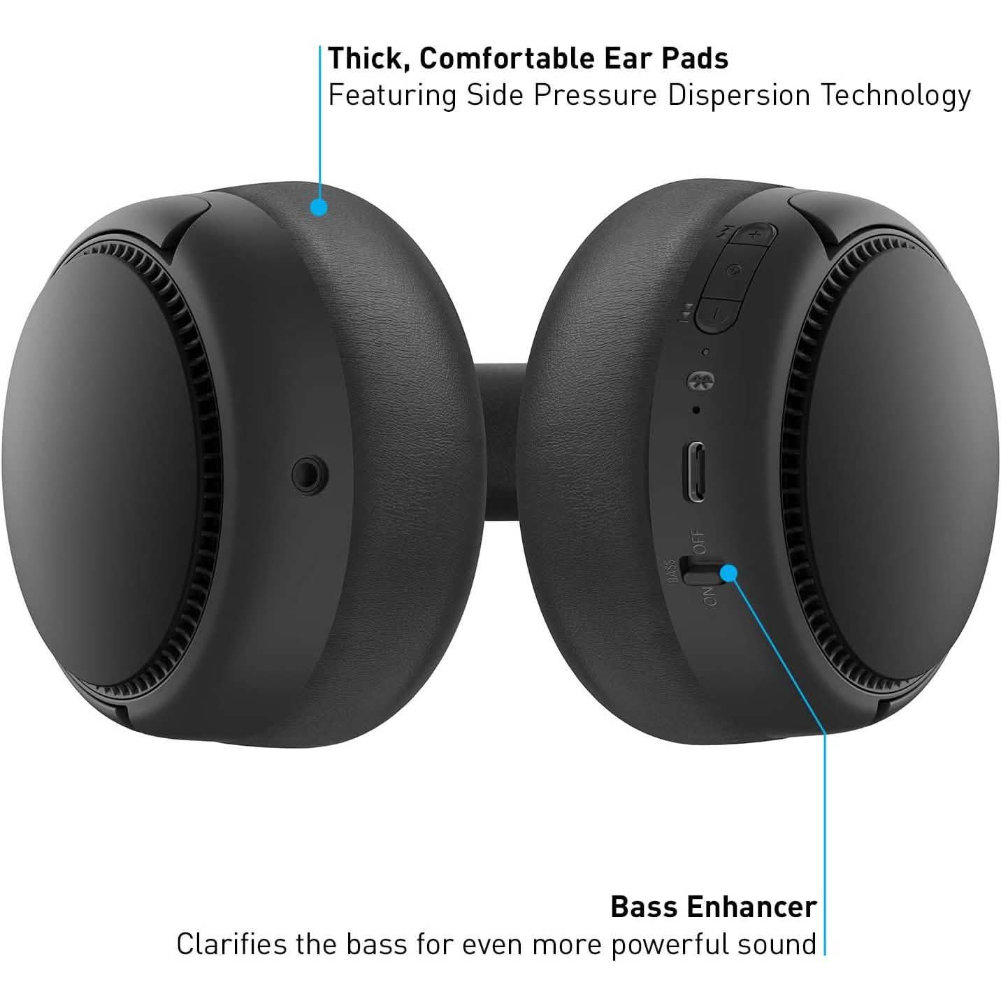 Panasonic RB-M300B Deep Bass Wireless Bluetooth Immersive Headphones DailySale
