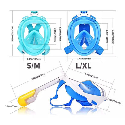 Panoramic Snorkeling Mask Full Face GoPro Compatible Snorkel Mask Scuba Mask DailySale