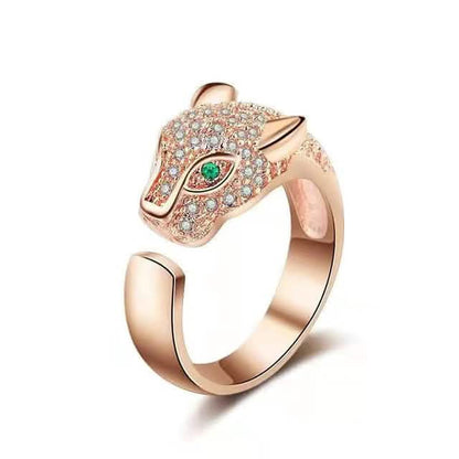Panther Ring Metal Leopard Rings Cubic Zirconia DailySale