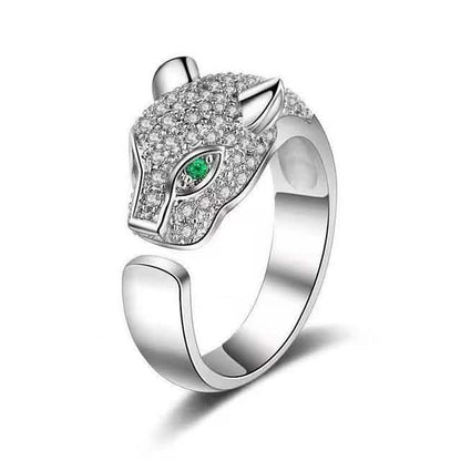 Panther Ring Metal Leopard Rings Cubic Zirconia DailySale
