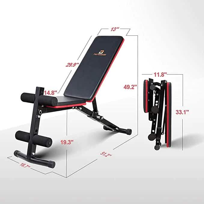 PAPABABE Workout Bench with Upgraded Wider Backrest for Bench Press Full Body Workout DailySale