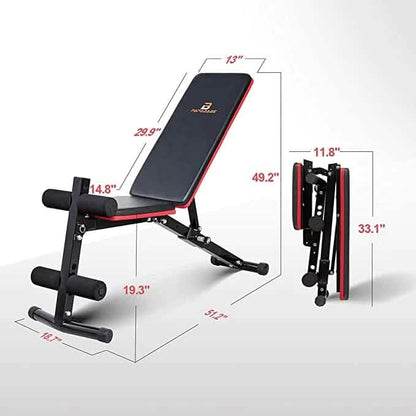 PAPABABE Workout Bench with Upgraded Wider Backrest for Bench Press Full Body Workout DailySale