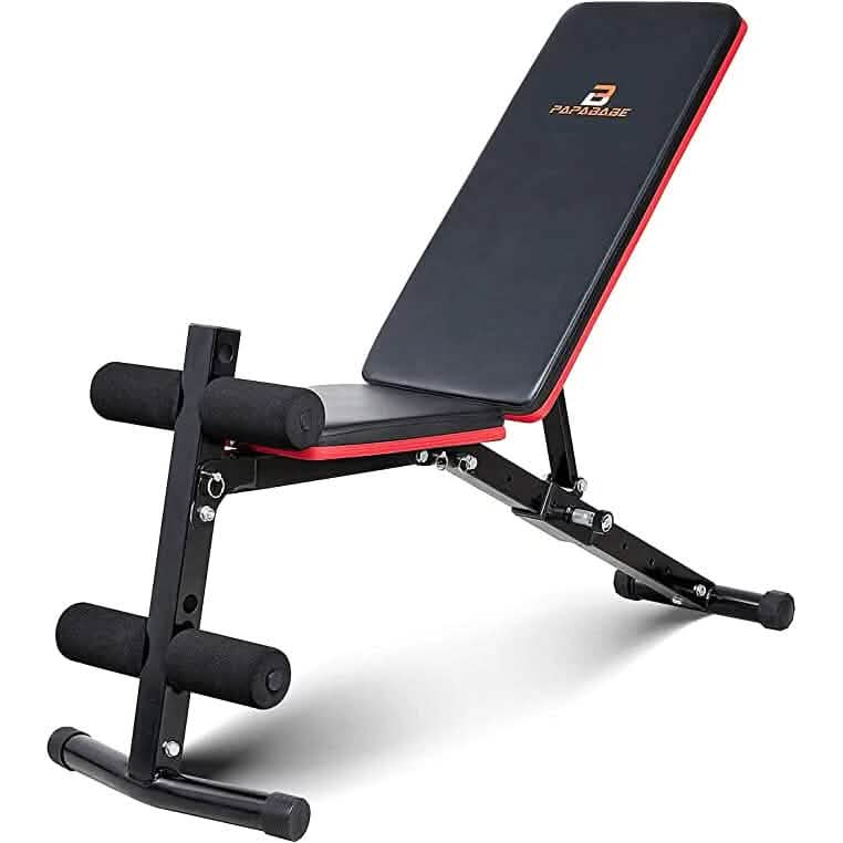PAPABABE Workout Bench with Upgraded Wider Backrest for Bench Press Full Body Workout DailySale