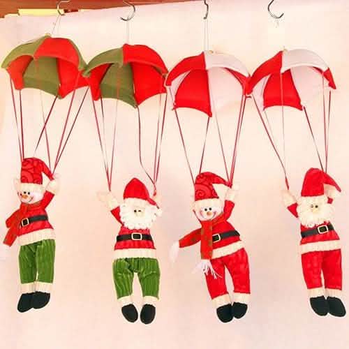 Parachute Snowman Santa Claus Ornament DailySale