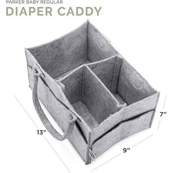 Parker Baby Diaper Caddy - Nursery Storage Bin and Car Organizer for Diapers and Baby Wipes DailySale