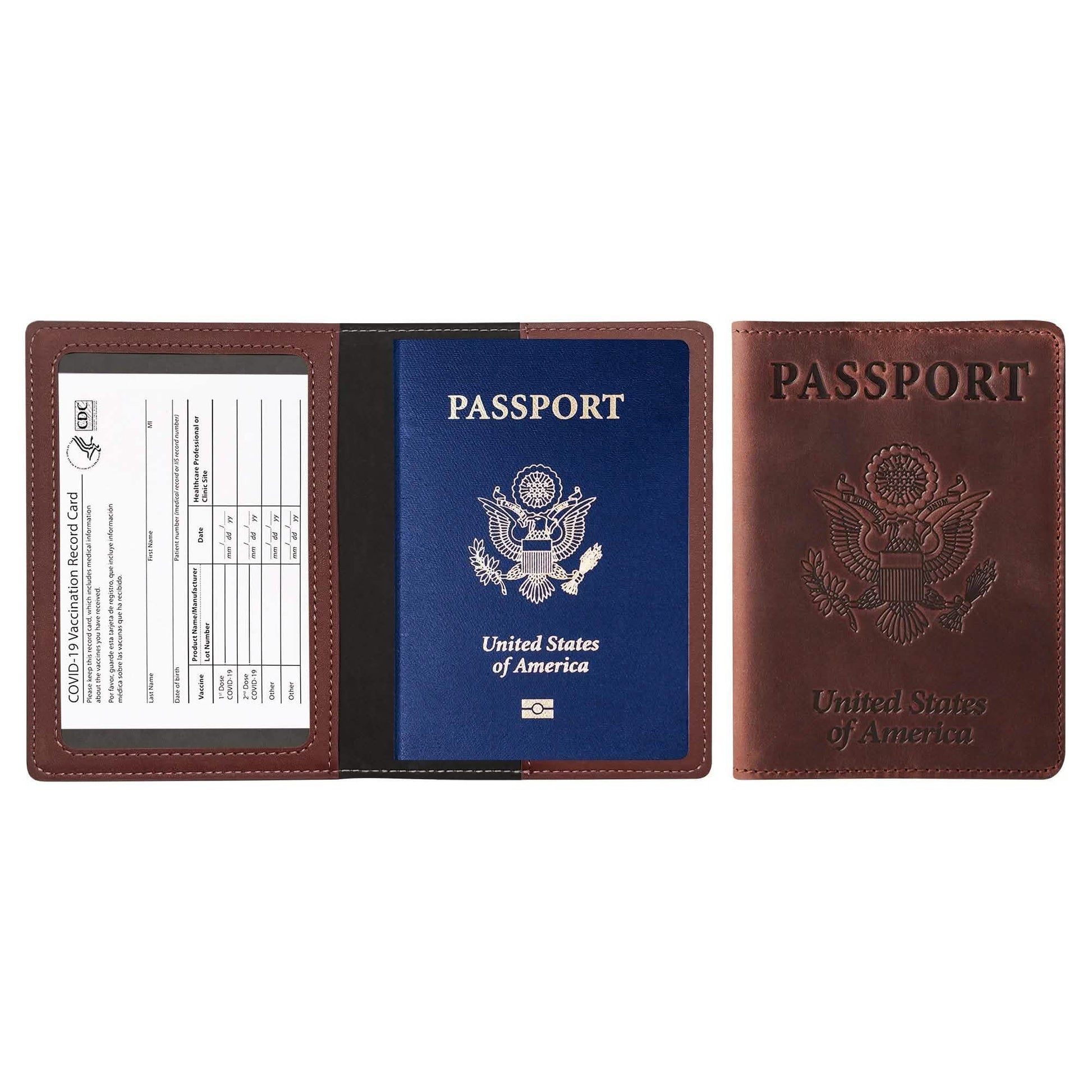 Passport Holder with Vaccination Card Protector DailySale