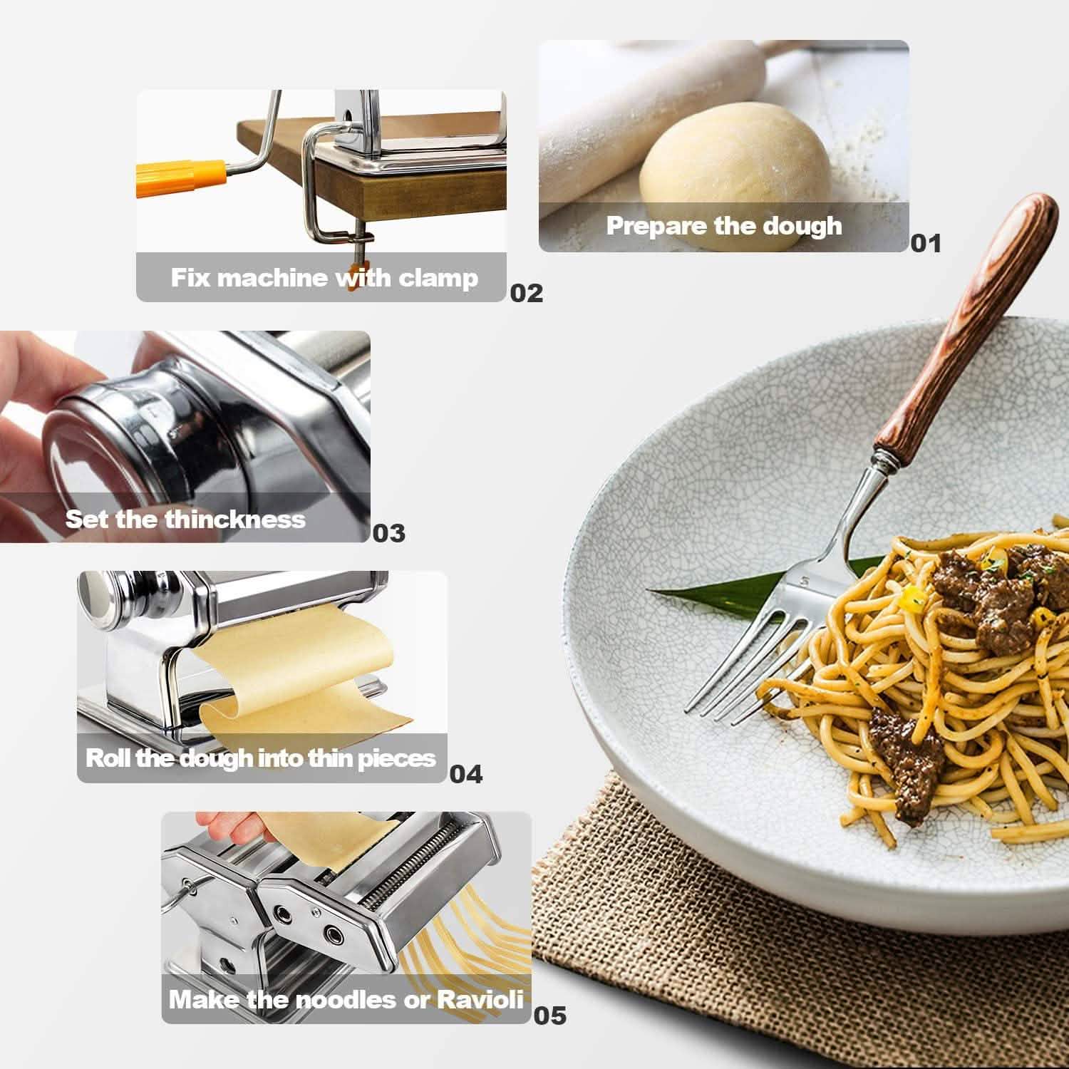 Pasta Maker Roller Machine Fettuccine DailySale