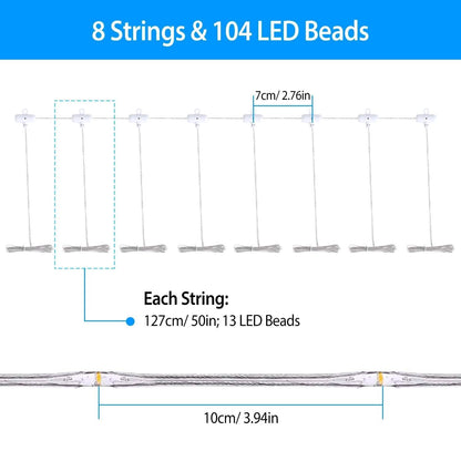 Patio Umbrella Lights 8 Lighting Mode with Remote Control DailySale