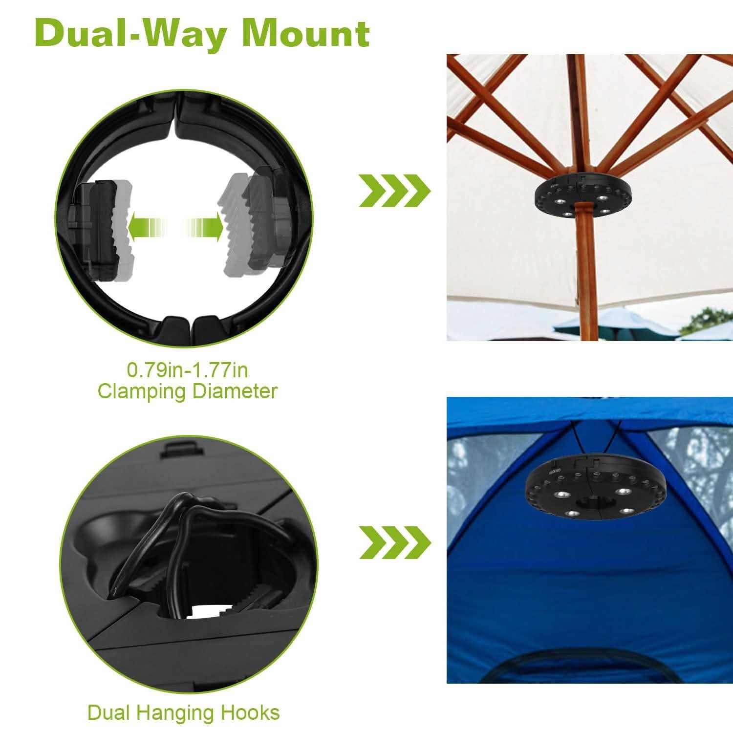 Patio Umbrella Lights LEDS Cordless DailySale