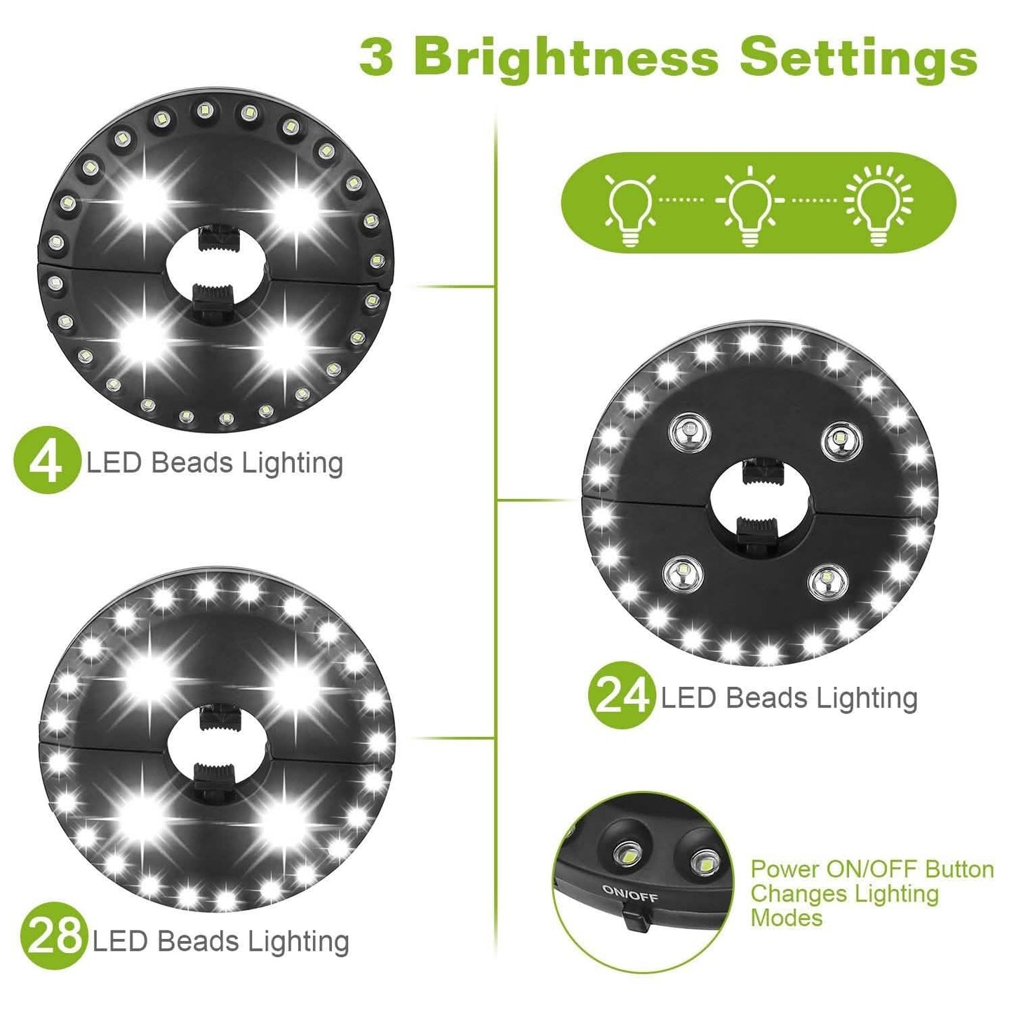 Patio Umbrella Lights LEDS Cordless DailySale