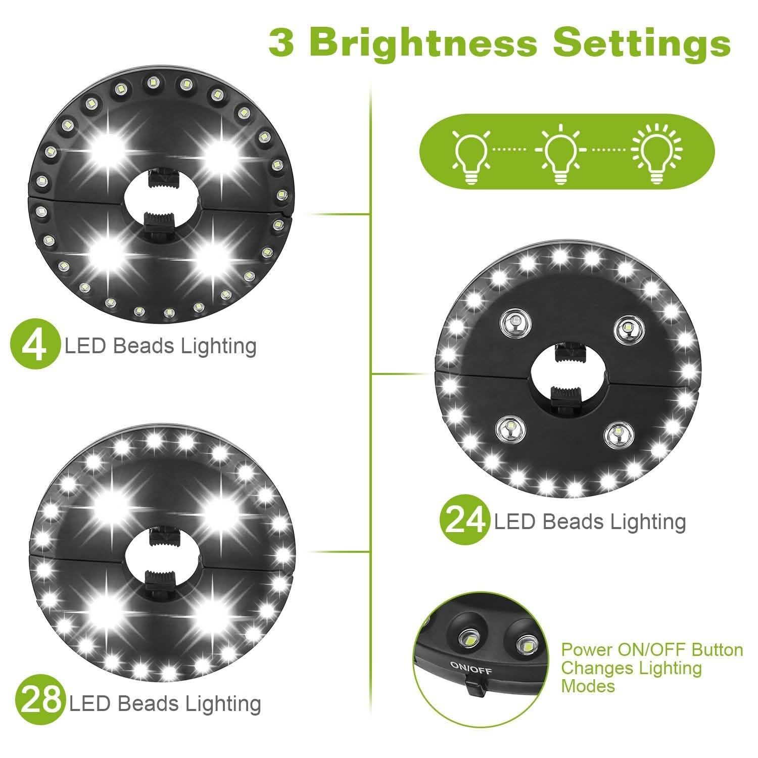 Patio Umbrella Lights LEDS Cordless DailySale