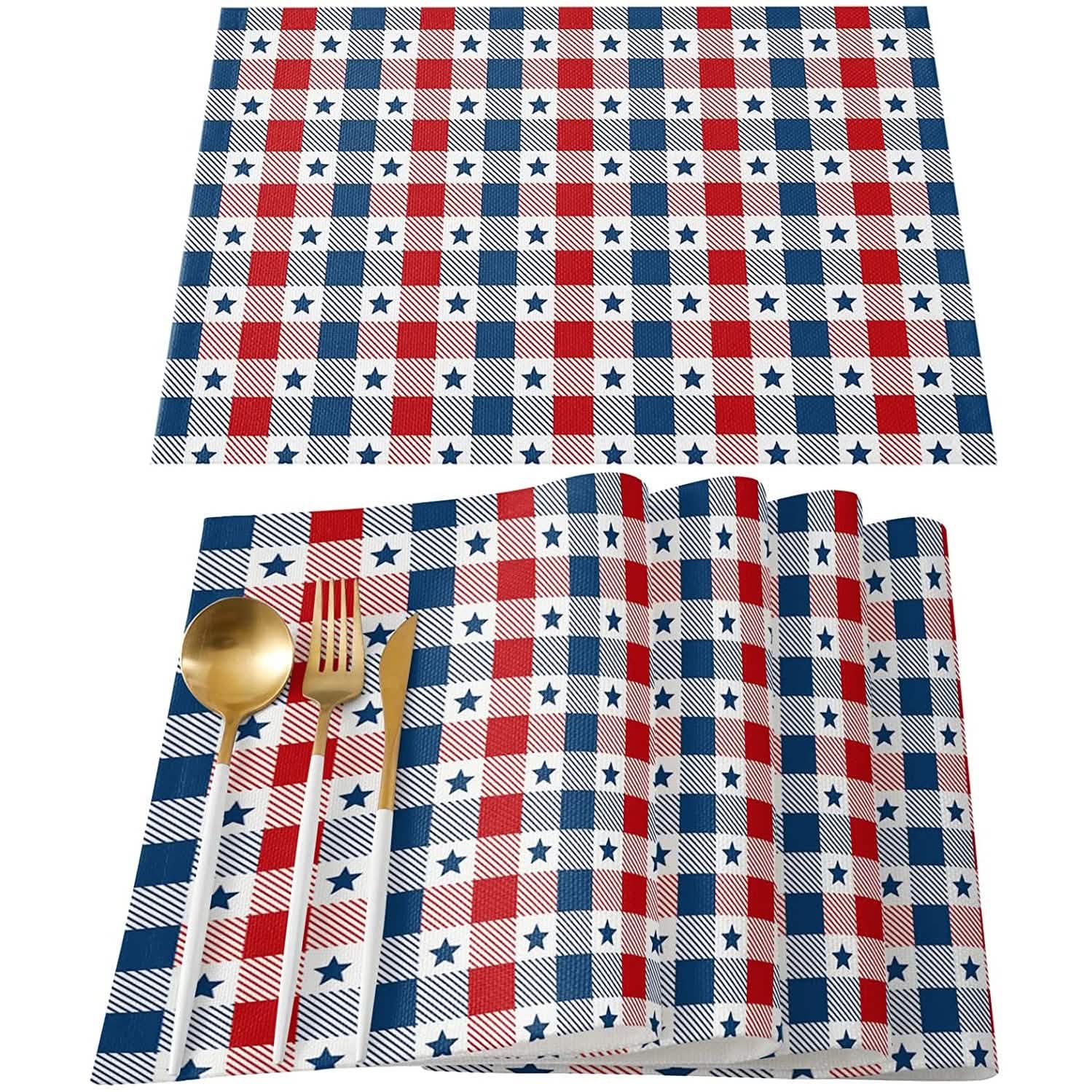 Patriotic Stars Placemats Set DailySale
